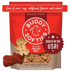 Buddy Biscuits Grain-Free Soft and Chewy Treats with Grilled Beef Dry Dog Treats - 5oz