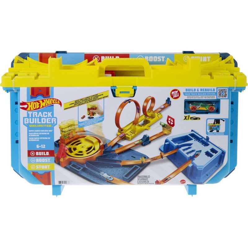 Hot Wheels Track Builder Unlimited Rapid Launch Builder Box Track Set, 1 of 10