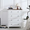 KTMBDW White Drawer Wood Dresser, Wooden Chest of Drawers for Bedroom, Storage Cabinet and Organizer Drawers for Living Room, Hallway, Closet - 2 of 4
