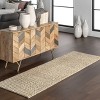 Home Conservatory Textured Handwoven Jute Indoor Area Rug - 2 of 4