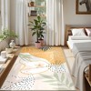 Lahome Machine Washable Area Rugs Non-Slip Large Living Room Rug Boho Botanical Print Ultra-Thin Indoor Rug for Classroom Nursery Dining Room - 2 of 4