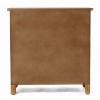 LuxenHome 31.5-Inch Wide Floral Lattice Metal 2-Door Farmhouse Pine Wood Storage Cabinet Brown - 3 of 4