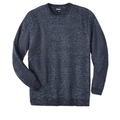KingSize Men's Big & Tall Shaker Knit Crewneck Sweater