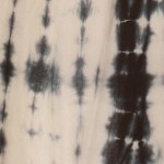 white and black tie dye dress