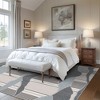 ABYNOW Machine Washable Area Rug – Vintage Blue Abstract Pattern, Non-Slip Low Pile Chenille for Bedroom & Living Room - 4 of 4