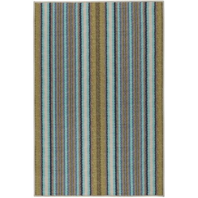 Annie Selke - Dash & Albert Treehouse Stripe Green Machine Washable Rug