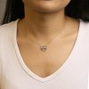 Haus of Brilliance Silver Diamond Accent MOM Heart Pendant Necklace - 4 of 4
