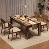 Dining Table for 4-6, 63" Wood Farmhouse Rectangular Dining Room & Kitchen Table for 4 for Apartment, Home - 2 of 4