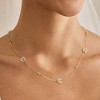 Turandoss Daisy Flower Pearl Necklaces for Women, Dainty 18K Gold Chain Flower Pearl Choker Necklace, Bride Bridesmaid Gifts, Wedding Gifts for Women - 3 of 4