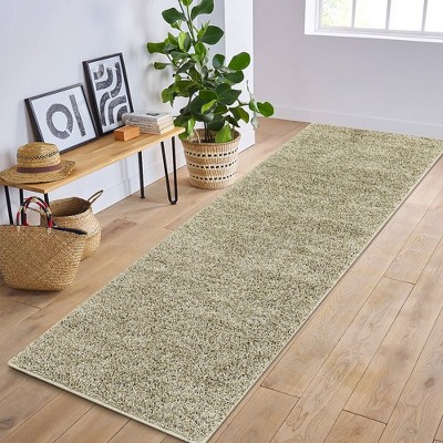 Solid Shaggy Rug Modern Indoor Carpet Fluffy Plush Rug Shag Area Rug Home Decor, 2'x8' Taupe