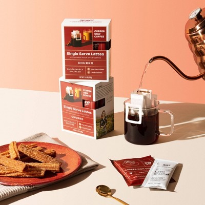 Copper Cow Churro Dark Roast Latte Pour Over Kit - 7.4oz