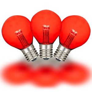 Novelty Lights 25 Pack G30 Glass LED Globe Bulbs, String Light Replacement Bulbs, E12 Candelabra Base, Energy Efficient Outdoor Patio Lighting - 1 of 4