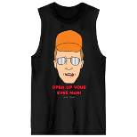 King Of The Hill Open Up Your Eyes Crew Neck Sleeveless Black Men's Tank Top-Small