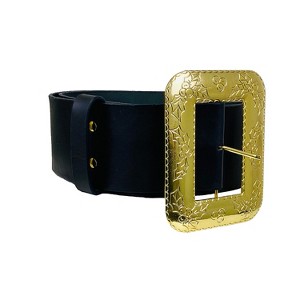 Halco Mens Leather Santa Belt - One Size Fits Most 65 in - Black - 1 of 1