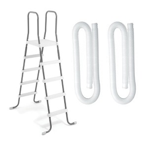 Intex Above Ground Swimming Pool Ladder & 2 Intex 1.25 In. Dia. Replacement Hose - 1 of 4