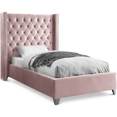 Meridian Furniture,Aiden Velvet Bed