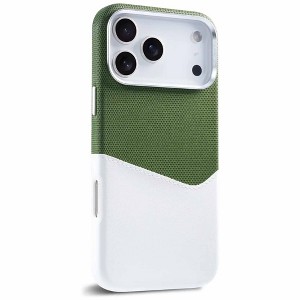 HTUTWOO Wallet Case for iPhone 17, Compatible with MagSafe, Leather & Fabric Hybrid Protective Cover with Card Slot for iPhone 17 - 1 of 4