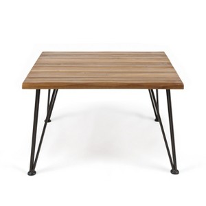 Vynxaria Patio Coffee Tables - 32.5" Industrial Rustic Outdoor Table - 1 of 4