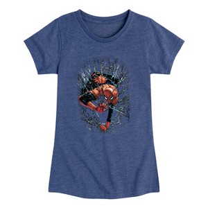 Girls' - Marvel - Spider-man Webs Fitted Short Sleeve Graphic T-Shirt - 1 of 3