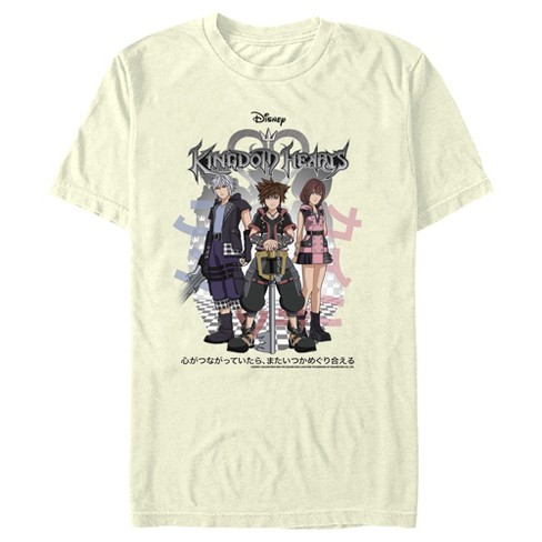 Men's Kingdom Hearts 3 Hero Group Shot T-shirt - Beige - Small : Target