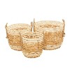 Set of 3 Contemporary Sea Grass Storage Baskets Beige - Olivia & May - image 2 of 4