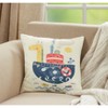 Saro Lifestyle Sea Giraffe Pillow - Poly Filled, 16" Square, Multi - 4 of 4
