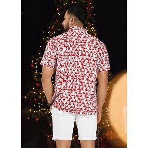 LA LEELA Men's Hawaiian Shirts Short Sleeve Button Down Shirt Mens Christmas Tree Shirts Beach Hawaii Shirts for Men Funny - 1 of 4