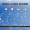 VEVOR Razor Wires, 98 ft Razor Barbed Wire, 2 Rolls Razor Wire Fencing Razor Fence,Double Spiral Razor Ribbon Barbed Wire Galvanized Razor Wire Fence - 3 of 4