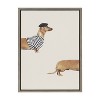 Kate & Laurel All Things Decor 18"x24" Sylvie Long Dog Framed Canvas Wall Art by July Art Prints Modern Weiner Dog - 2 of 4