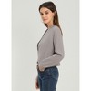 INSPIRE CHIC Women's Collarless Work Office Long Sleeve Cropped Blazers - 4 of 4