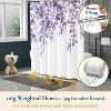 LunaLulinlk Weighted-Hem Fabric Bathroom Curtain,Purple - 2 of 4
