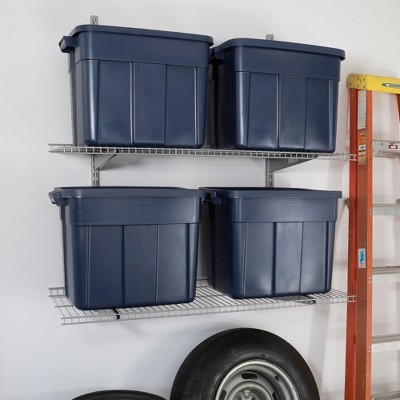 Roughneck 18 Gallon Dark Indigo Plastic Stackable Storage Totes