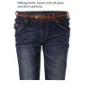 INSPIRE CHIC Women's 100% PU Skinny Leather Cross-Perforated Design Metal Buckle Belt One Size - 2 of 4