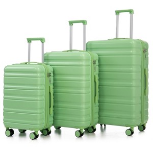 Dexmalle 3 pcs/set in ABS Spinner Wheel Luggage With Combination Lock - 1 of 4