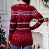 Women's Christmas Cardigan - Festive Knit Open Front Sweater with Holiday Patterns, Soft Long Sleeve Cozy Wrap for Xmas Party - 4 of 4