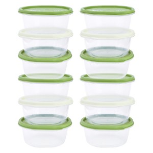 REGALWOVEN Leakproof Good-Grade Plastic Stackable Multi-Use Food Container 12 Pcs - 1 of 4