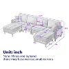 NicBex 122.5 Inch U-Shaped Corduroy Sectional Sofa with 2 Ottomans and 2 Pillows for Living Room,Bedroom,Black - 3 of 4