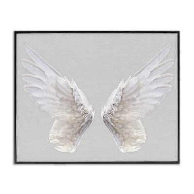 Stupell Industries Angel Wings on Grey, 24" x 30"