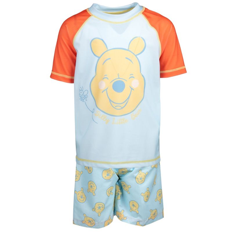 Disney Winnie the Pooh Rash Guard and Swim Trunks Outfit Set Toddler, 3 of 8