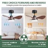 Duclsaty 24" Small Ceiling Fan with Light remote control ,brown Ceiling Fan, 6-Speeds Quiet Reversible DC motor for Bedroom,Kitchen - 4 of 4
