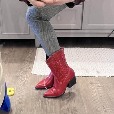 Women's Daytona Western Boots - Wild Fable™ Red 5.5 : Target