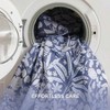 Queen Size Duvet Cover - 100 Cotton Reversible Floral with Zipper, 3 Pieces Vintage Indigo Blue Bedding Set with 2 Pillow Shams 20x26 - 4 of 4