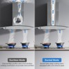 Acekool Wall Mount Range Hood with Curved Glass, Ducted/Ductless Convertible Exhaust, 3-Speed Fan, Push Button Control - 3 of 4