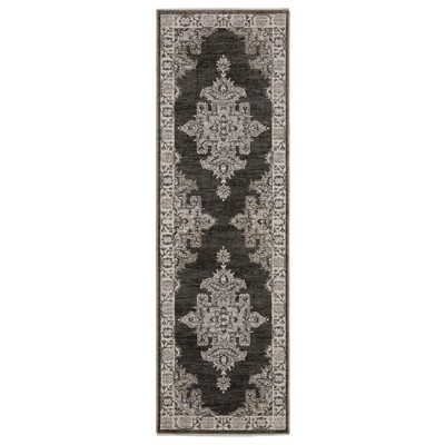 Oriental Weavers Chamberlain CH08B Grey/ Beige Indoor Area Rug - 2'3" x 7'6"