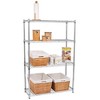 4-Tire Steel Rack Metal Shelf Adjustable Unit Garage Kitchen Storage,Chrome - 3 of 4