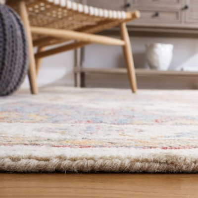 Ivory and Rust Hand-Tufted Wool 4' x 6' Area Rug