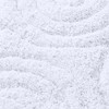 Knightsbridge Beautiful Circle Design Premium Quality Year Round Cotton With Non-Skid Back Bath Rug, White - 4 of 4