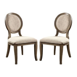 NicBex Set of 2 Upholstered Dining Chair with Cushion Seats Farmhouse Side Chair with Wood Frame - 1 of 4