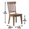 Pine and Rubberwood Solids Rustic Side Chair (Set of 2) with Shaped Wood Seat, Saw Rasping and Distressing, and Driftwood Finish - 2 of 4