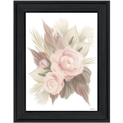 HomeRoots BOHEMIAN BOUQUET Black Framed Print Wall Art